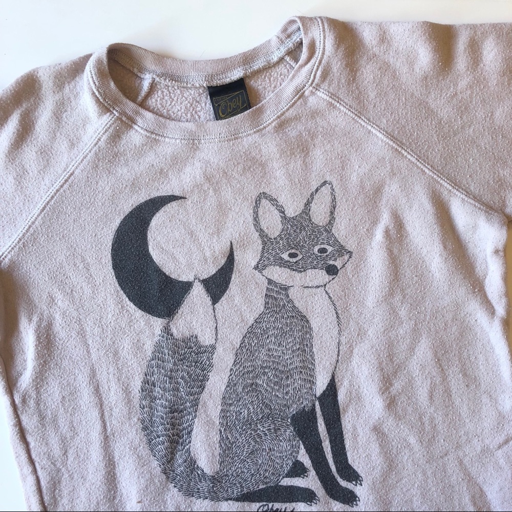 OBEY fox and crescent moon sweatshirt